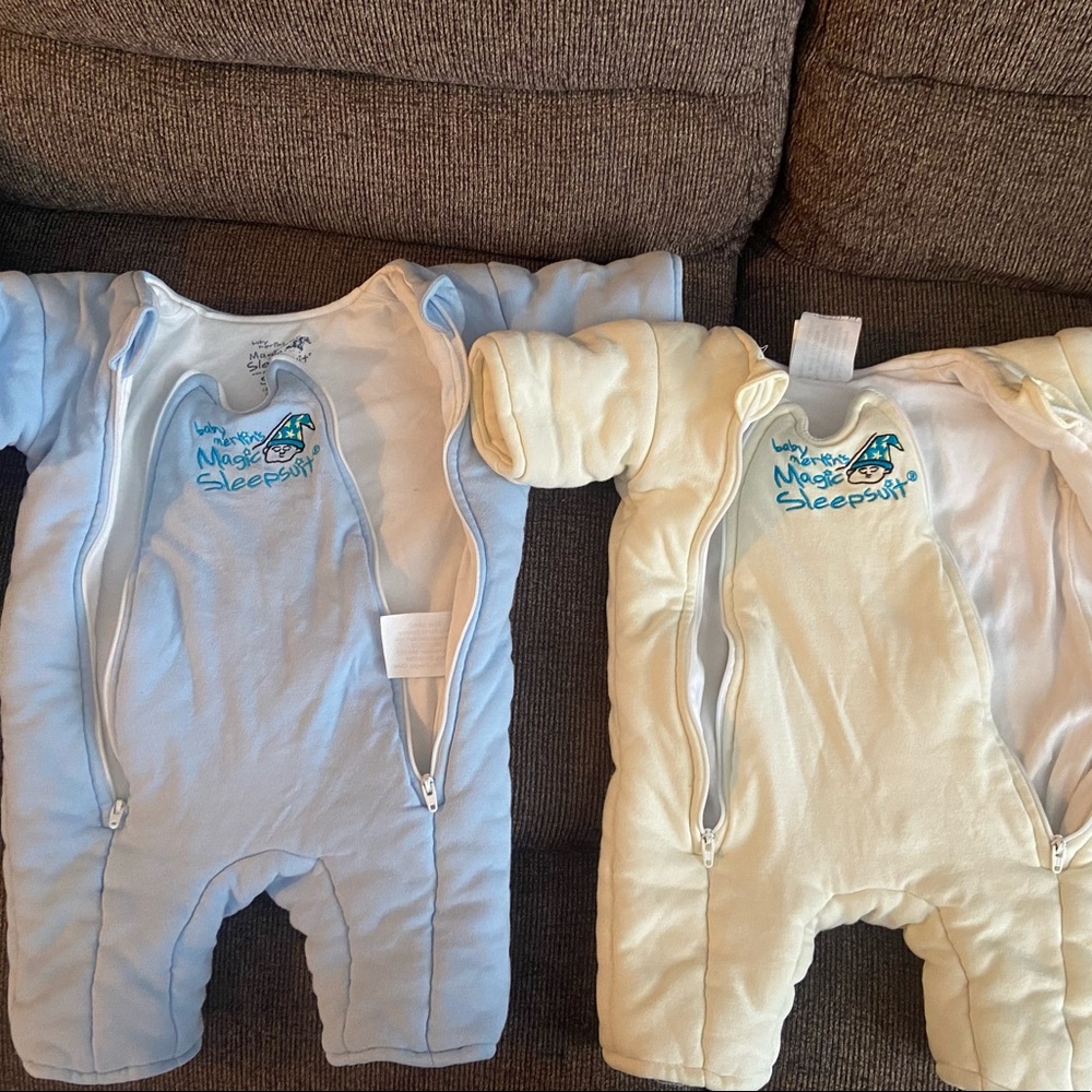 Baby Merlin’s Magic SleepSuit- two, used, small 3-6 months